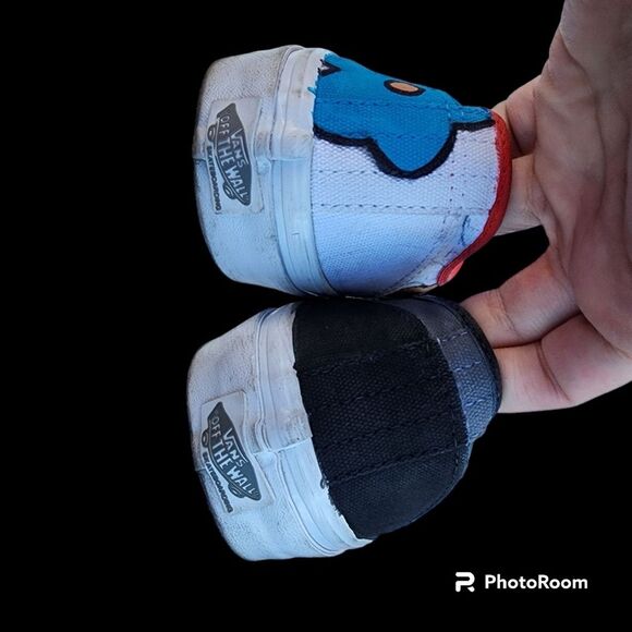 Vans PopCrush Slip On Sneaker Mens SZ 8 Custom Art to Wear Skater Wacky Everyday - Picture 5 of 6